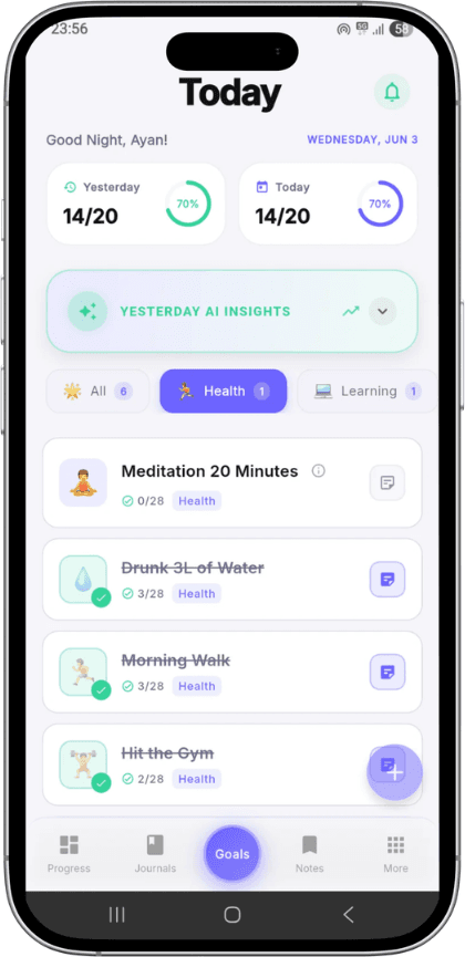 App screen center